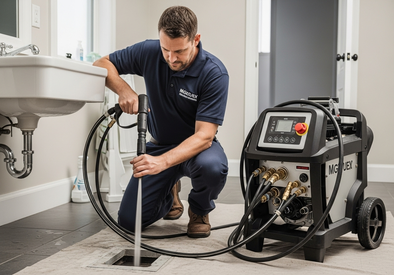 Professional hydro-jetting drain cleaning service