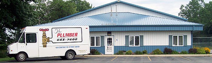 The Plumber service truck and business location - professional plumbing services